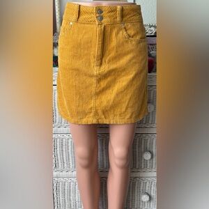 Pacsun 100% Cotton Corduroy High Rise Mini Skirt in Butterscotch color Size 27